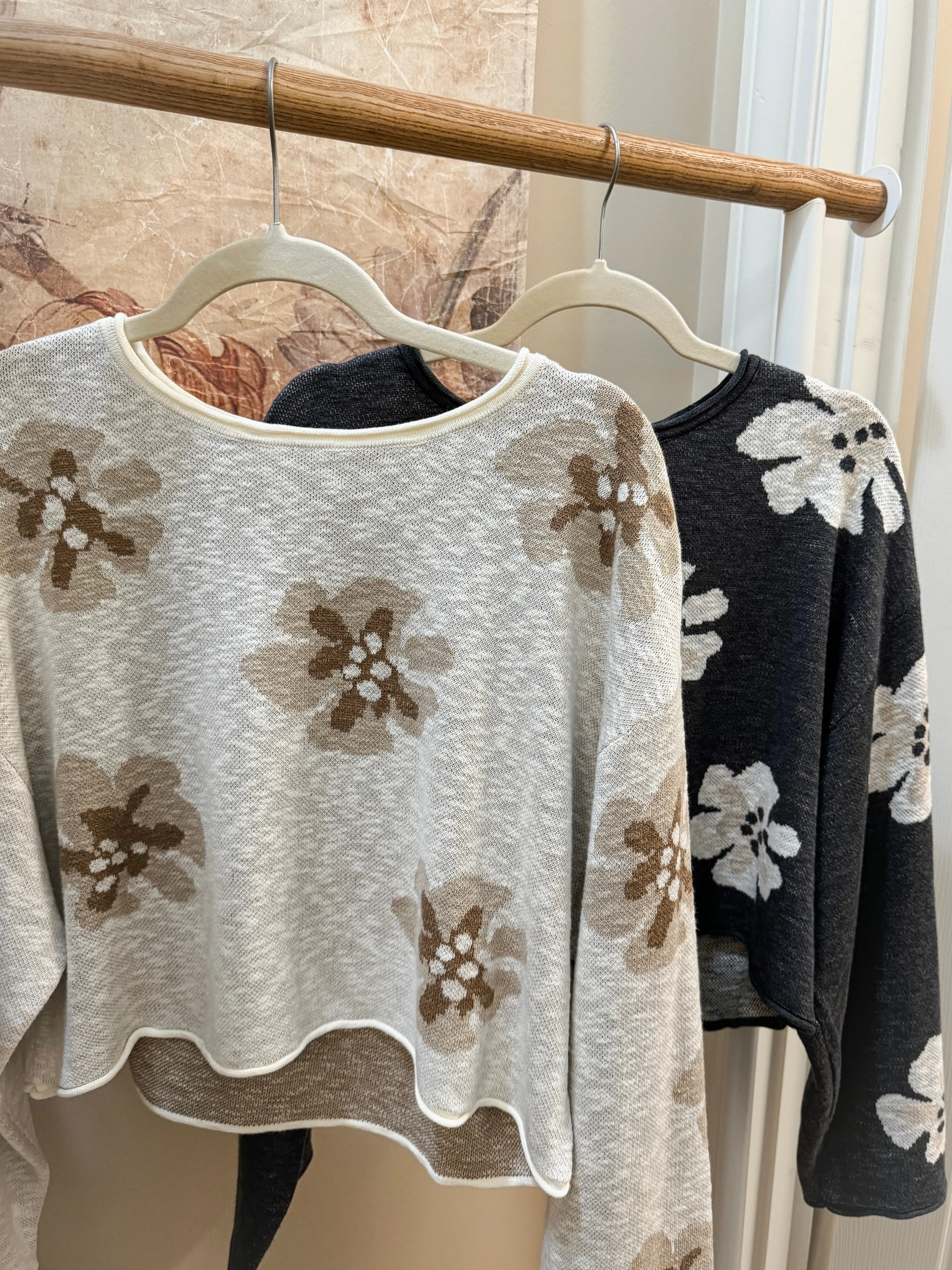 Darlynn Floral Crop Sweater