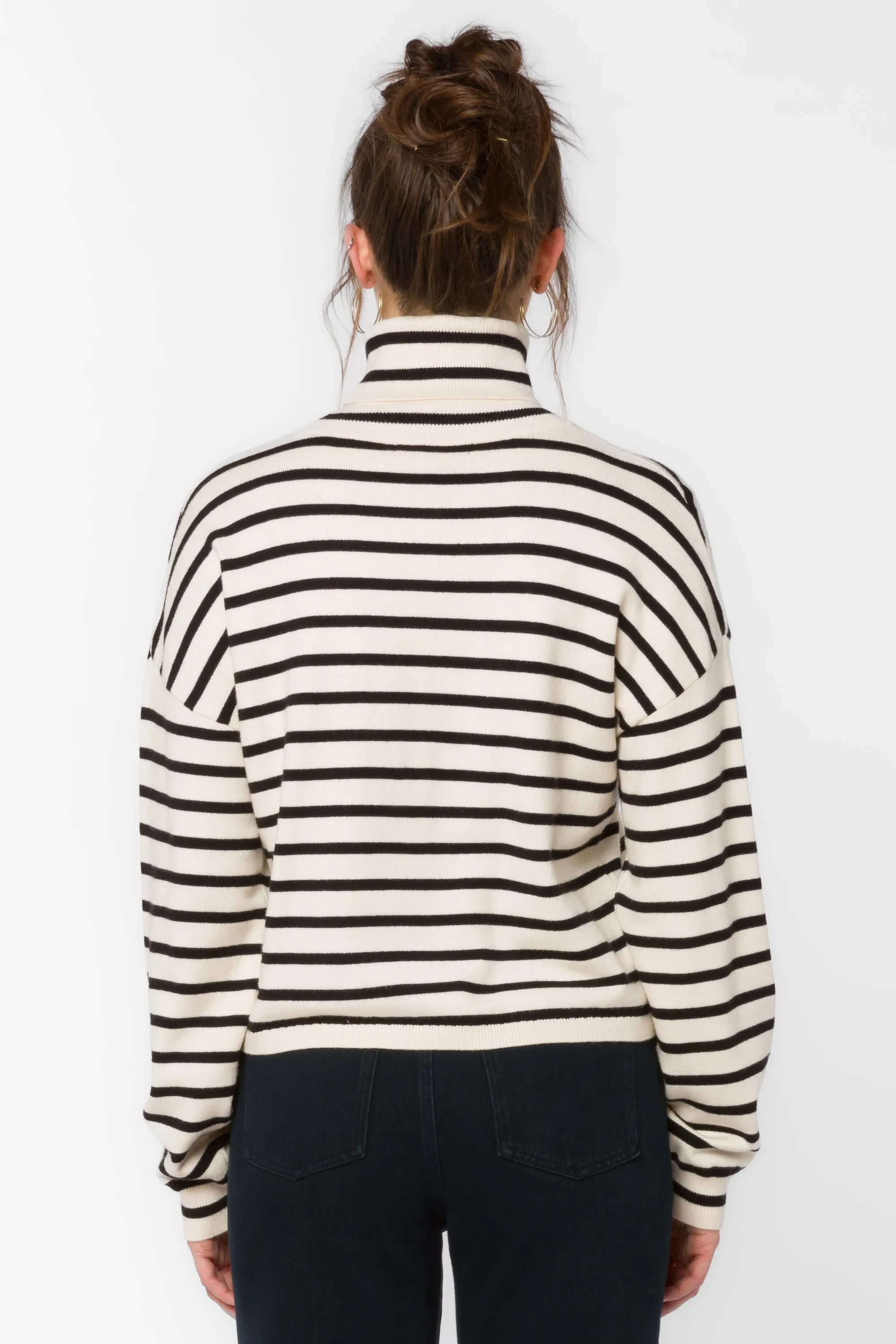 Kipp Black Off White Stripe Sweater