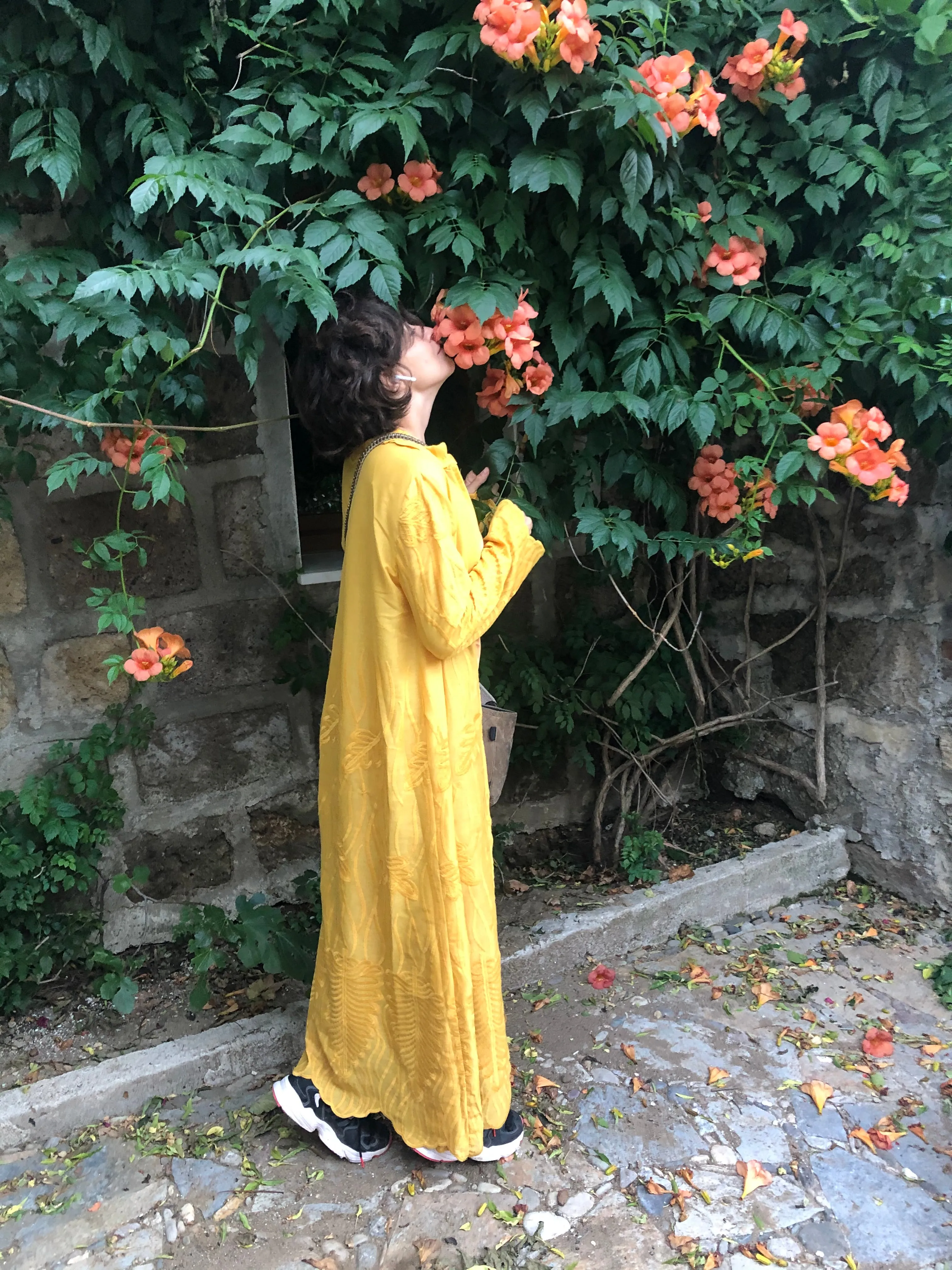 Recycled Alanis Kaftan - Mustard