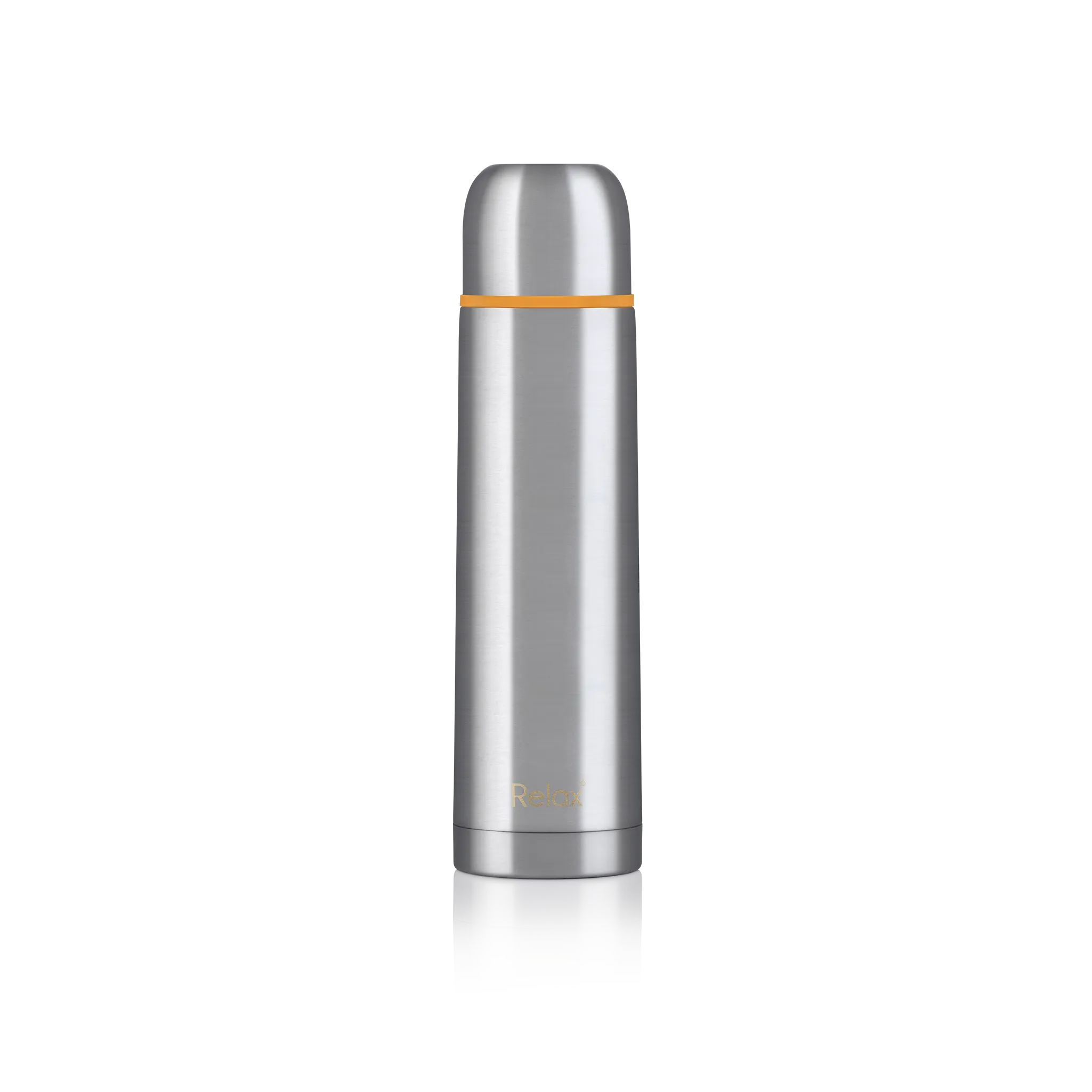 RELAX UTILITAIRE STAINLESS STEEL THERMAL FLASK WITH FREE POUCH - ORANGE
