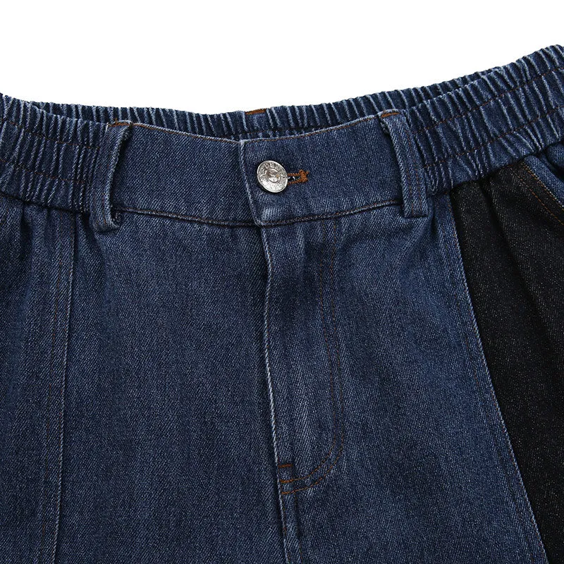 Splash Ink Print Straight Denim Jeans