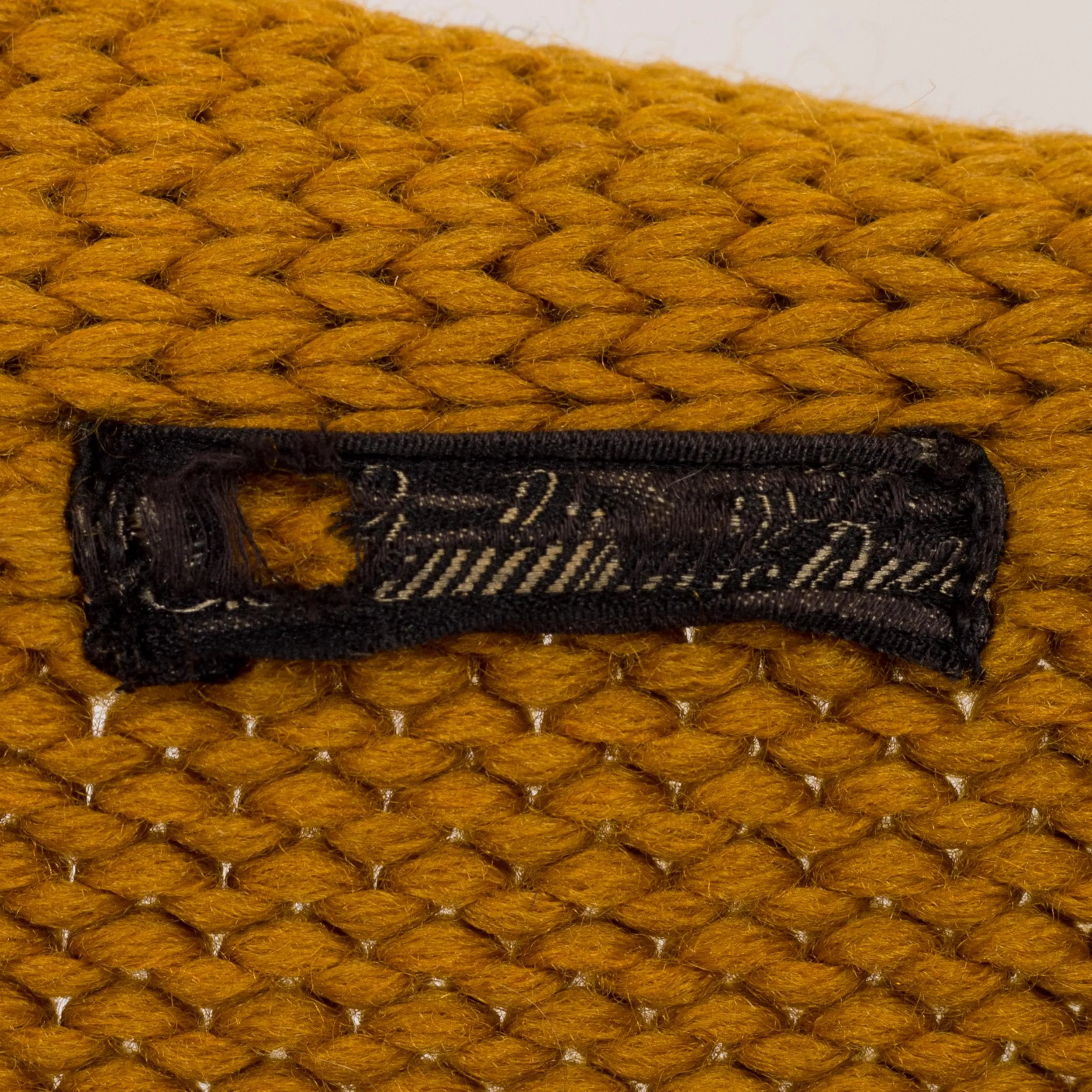 XS-Sm 1930s Mustard Yellow Varsity Letterman Sweater Unisex